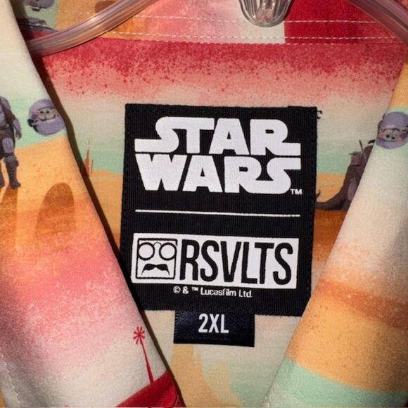RSVLTS Star Wars Mandalorian Layers Shirt Sleeve Shirt 2XL NWT - Picture 2 of 8